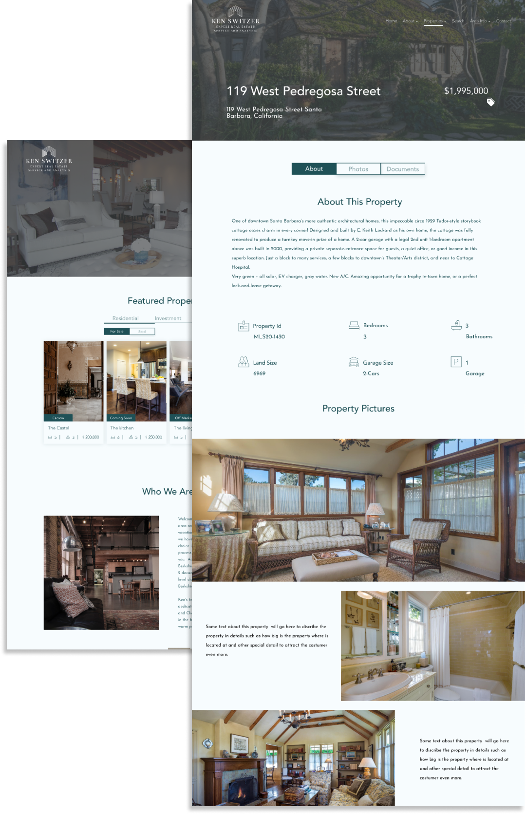 Preview of Real Estate website created by 2Leaf
