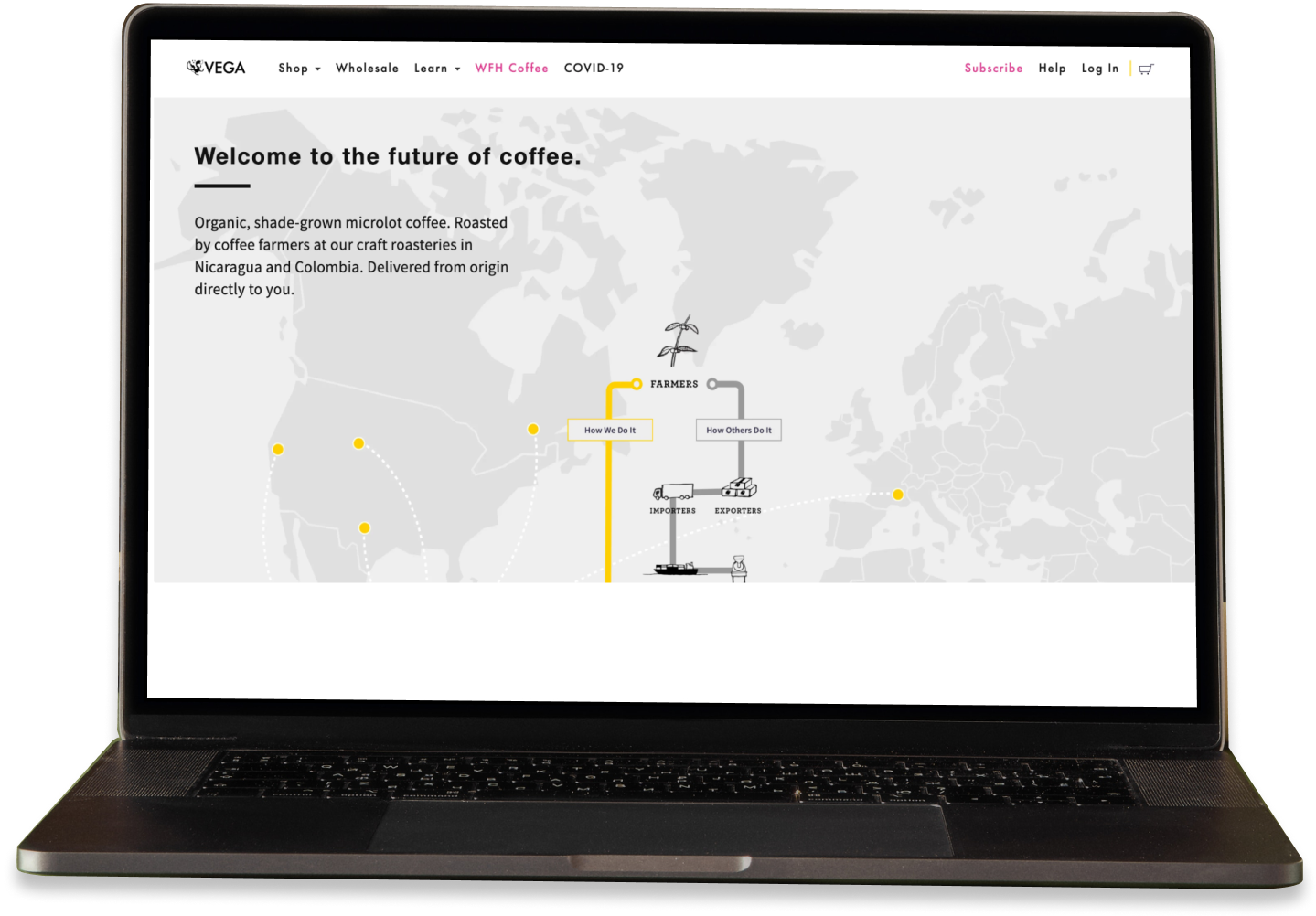 Laptop on SAM website